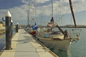 At the dock.Ann